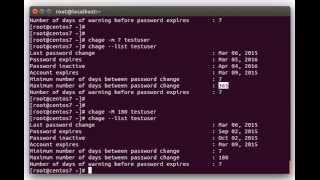 Using the chage command to manage password settings on Linux [upl. by Heisel]