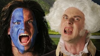 George Washington vs William Wallace Epic Rap Battles of History [upl. by Aicilak]