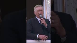 quotHistoria que tú hicistequot 🗣️🎤 Ancelotti canta quotHala Madridquot insieme al popolo del Real 🤍 [upl. by Attalanta]