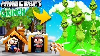 BAZA VS TSUNAMI GRINCH  MINECRAFT TSUNAMI CHALLENGE  Vito VS Bella [upl. by Kciredor]