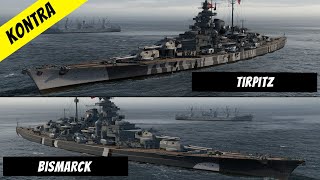 Bismarck vs Tirpitz  World of Warships [upl. by Galliett]