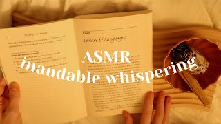 ASMR British accent Inaudible Unintelligible Reading tingly breathy mouth sounds [upl. by Leacock]