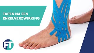 Tapen na een enkelverzwikking  Medical Taping  FysioTape [upl. by Dnalyar]