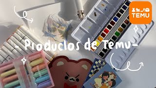 🌸 Productos de TEMU • Marcadores • Acuarelas • Cuadernillos 🌸 [upl. by Conni611]