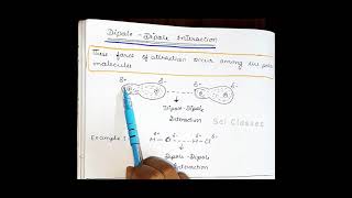 Dipole  Dipole interaction  class 11th basic chemistry class  shorts saiclasses [upl. by Jeminah43]