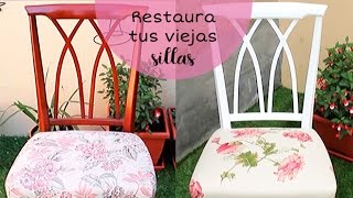 Restaura con chalk paint y tapiza una silla fácilmente 🔨 I Craftabulous [upl. by Yendic]