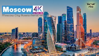 Moscow City Life 4K Moscow Russia Aerial Travel [upl. by Eynobe355]