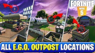 Visit Different EGO Outposts   All EGO Outpost Locations   Fortnite Chapter 2 [upl. by Anig]