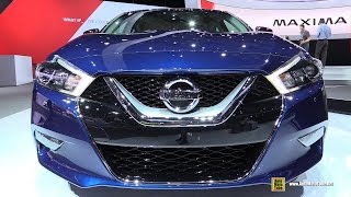 2016 Nissan Maxima SR  Exterior and Interior Walkaround  Debut at 2015 New York Auto Show [upl. by Ury]