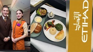 Etihad Airways economy class London Heathrow LHR to Abu Dhabi AUH [upl. by Fadil944]