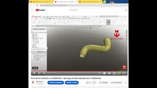 Formation Gratuite en SolidWorks  Bossage et Base Balayé avec SolidWorks [upl. by Trela]