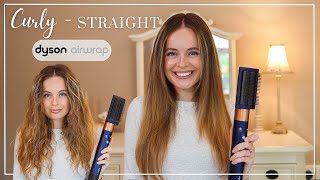 How to STRAIGHTEN your hair with the Dyson Airwrap  Who needs the Dyson Airstrait [upl. by Walker]