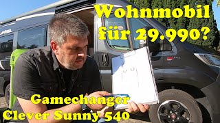 Gamechanger Clever Sunny 540  die Alternative zum Selbstausbau eines Wohnmobil Kastenwagen [upl. by Diet]