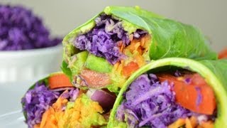 Raw Vegan Wraps  Fablunch [upl. by Htiderem]