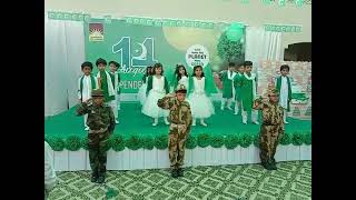 Charhta suraj hai apna Pakistan performance by kids of Grade One [upl. by Atekihs259]