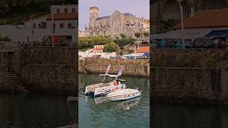 Biarritz fishermen harbour before sunset in September  Basque Country France [upl. by Harvison]