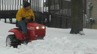 Gravely  Plowing 7quot of heavy wet snow [upl. by Nitsir]