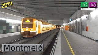 Rodalies Barcelona Montmeló R2  R8 Renfe 451  Civia  449  447 2014 [upl. by Oznarol]