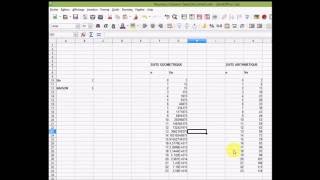 Suites arithmétiques et géométriques à laide dun tableur [upl. by Clary]