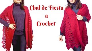 CHAL DE FIESTA TEJIDO A CROCHET paso a paso [upl. by Ennaylime]