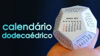 Como fazer um calendário 3D de 12 pentágonos calendário dodecaédrico [upl. by Zosima]