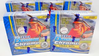 Opening 4 Boxes of 2023 Bowman Chrome MEGA Baseball [upl. by Mechelle]