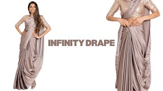 Infinity Drape  onam saree draping  Different Style of Saree  Drape a Saree Perfectly  Tia Bhuva [upl. by Ardnohsal]