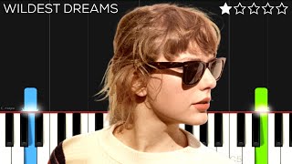 Taylor Swift  Wildest Dreams  EASY Piano Tutorial [upl. by Sheena897]