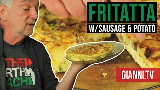 Frittata Italian Egg Sausage and Potato Pie Italian Recipe  Giannis North Beach [upl. by Whittaker]