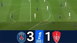 PSG vs Brest 31 Ligue 1 2024  Today Match Highlights [upl. by Eniretak361]