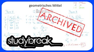 ARCHIVIERT Wachstumsrate Wachstumsfaktor Geometrisches Mittel  Deskriptive Statistik [upl. by Reifnnej]