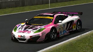 2015 SUPER GT ラブライブ マクラーレン 岡山 rFactor [upl. by Bonar]