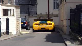 McLaren F1 GTR on the road  AMAZING SOUND Accelerations Driving around London [upl. by Hadias]