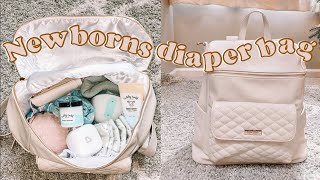 WHATS IN MY NEWBORNS DIAPER BAG 2023  03 MONTH DIAPER BAG ESSENTIALS [upl. by Ikilisav]