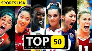 TOP 50 Best Womens Volleyball Spikes [upl. by Eiggep]