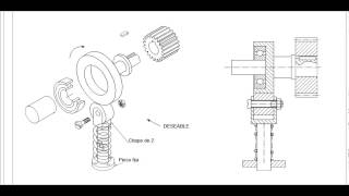 Eje con rodamiento muelle y engranaje [upl. by Eluj182]