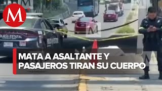 Justiciero anónimo abate a ladrón de transporte público en el Edomex [upl. by Laamaj]