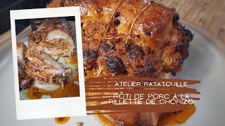 Rôti de porc farce au chorizo [upl. by Atonsah]