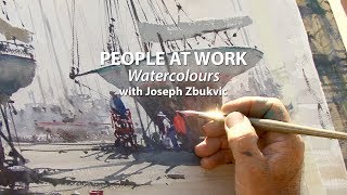 PEOPLE AT WORK watercolours Joseph Zbukvic [upl. by Adnohsat]