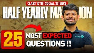 Social Science  25 Most Expected Questions 🔥  Half Yearly Exams  Digraj Singh Rajput [upl. by Burrus]