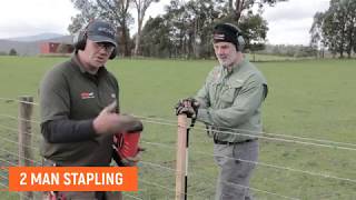 How to Staple Battens Timber Stays  Droppers using the ST315i [upl. by Loveridge]