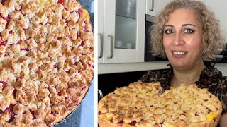 تعو نعمل مع بعض اطيب باي بالكاسترد والفريز🥧🍓شي ولا بالخيال 🍓🥳paj med vaniljkräm 🥰😱 [upl. by Sue]