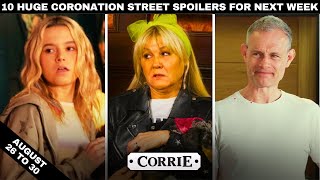 10 Huge Coronation Street Spoilers for August 26th to 30th  from corrie 2024 spoilers [upl. by Bedwell]