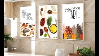 Dicas de como Usar Quadros Decorativos Para Cozinha  Só ideias legais [upl. by Pyne770]