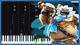 Daruks Theme  The Legend of Zelda Breath of the Wild Piano Tutorial Synthesia  DS Music [upl. by Ahsilat51]