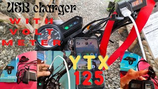 how to install voltmeter with USB charger in ytx 125toturials so easy [upl. by Aicsile633]