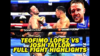 Teofimo Lopez vs Josh Taylor Jr  Welterweight Title  FIGHT HIGHLIGHTS boxing highlights [upl. by Wolfy]