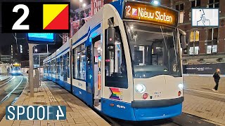 Cabinerit Tram 2 Amsterdam  Oudenaardeplantsoen  Centraal Station Tram Drivers POV [upl. by Leboff]