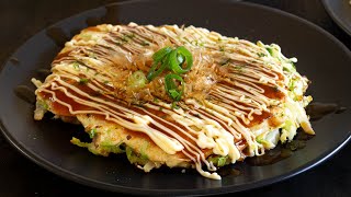 How to Make Okonomiyaki  Japanese Savoury Pancakes [upl. by Kcolttam]