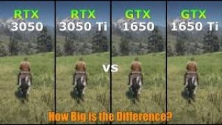 RTX 3050 vs RTX 3050 Ti vs GTX 1650 vs GTX 1650 Ti  Gaming Test  How Big is the Difference [upl. by Alyek]